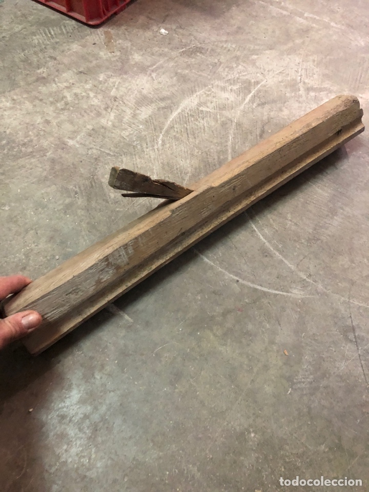 Antig&uuml;edades: Cepillo garlopa carpintero 52cm - Foto 3