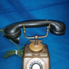 Teléfonos: ANTIGUO TELÉFONO DANÉS DE LA MARCA KTAS DE LOS AÑOS 50, FABRICADO EN COBRE Y BAQUELITA.. Lote 248625750