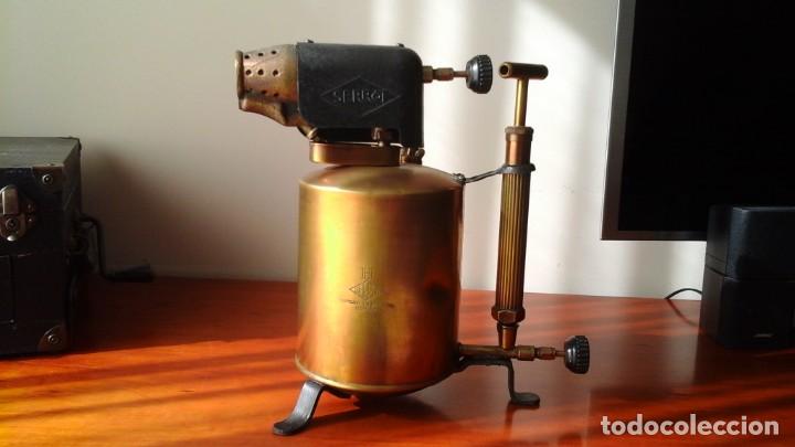 Antigüedades: IMPRESIONANTE SOPLETE MARCA SERROT MODELO H. Lote 249448785