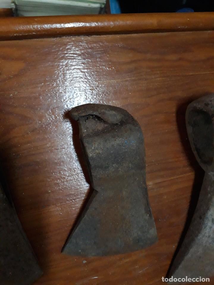 Antig&uuml;edades: LOTE DE 3 CABEZAS DE HACHA..ANTIGUAS - Foto 3