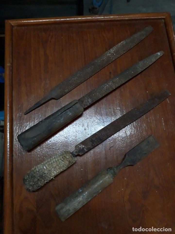 Antig&uuml;edades: LOTE DE 3 LIMAS Y TRENCHA CARPINTER&Iacute;A - Foto 1
