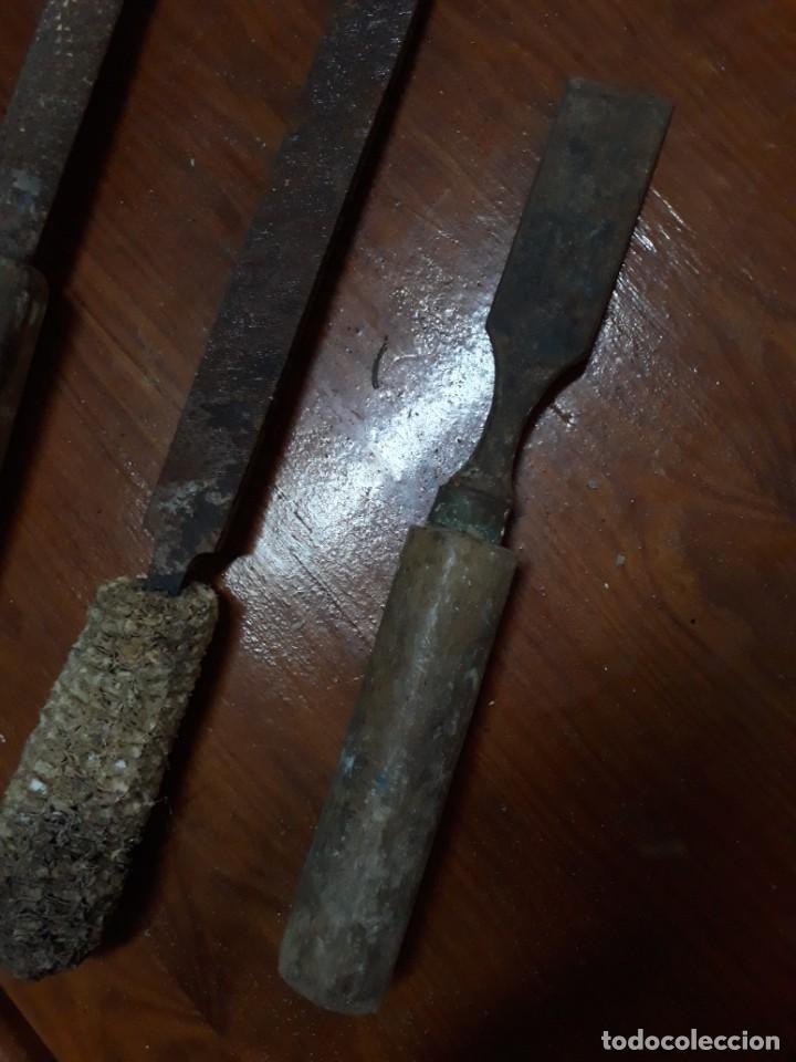 Antig&uuml;edades: LOTE DE 3 LIMAS Y TRENCHA CARPINTER&Iacute;A - Foto 2