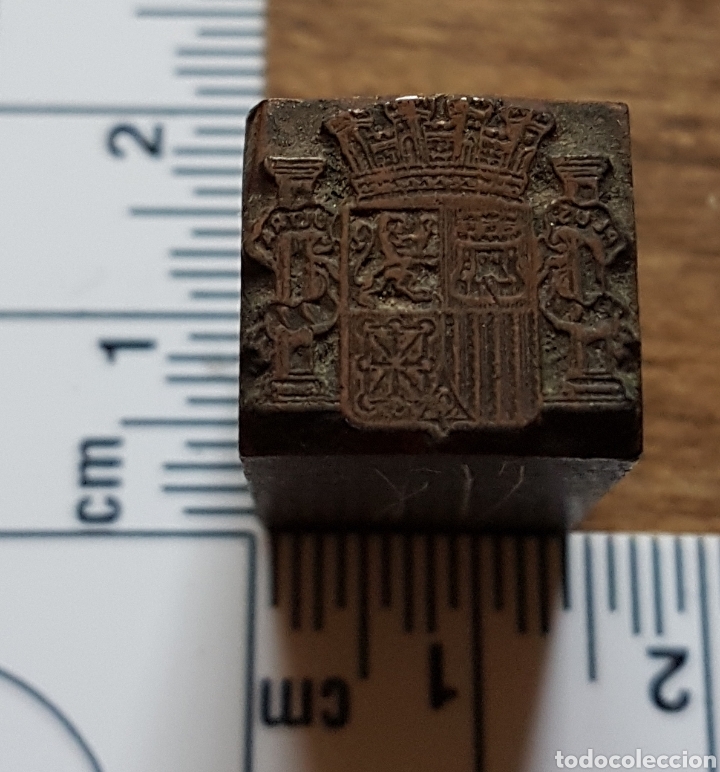 Antig&uuml;edades: Troquel imprenta escudo Republica - Foto 2