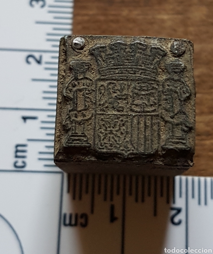 Antig&uuml;edades: Troquel imprenta escudo Republica - Foto 2