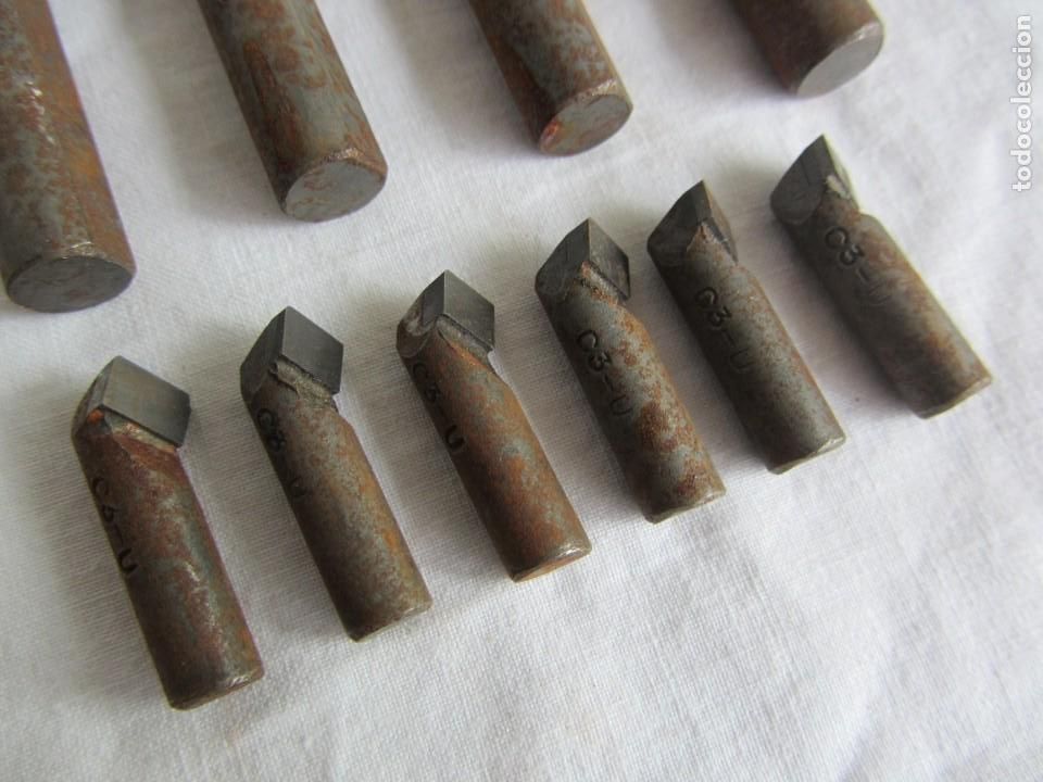 Antig&uuml;edades: 10 puntas de herramientas de tornero - Foto 4