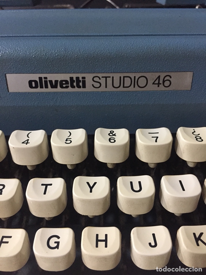 Antig&uuml;edades: M&aacute;quina de escribir Olivetti Studio 46 con funda-caj&oacute;n - Foto 4