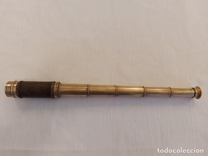 Antig&uuml;edades: Catalejo de bronce y cuero. Seis cuerpos - Foto 1