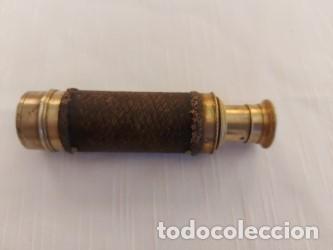 Antig&uuml;edades: Catalejo de bronce y cuero. Seis cuerpos - Foto 2