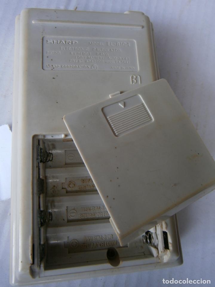 Antig&uuml;edades: ANTIGUA CALCULADORA SHARP MODEL EL-8104 - Foto 2