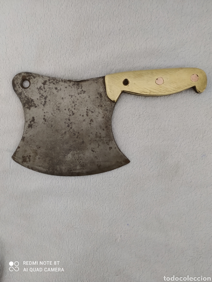 Antig&uuml;edades: Macheta acero mango de bronce - Foto 1