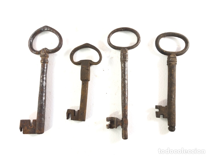 Antig&uuml;edades: LOTE DE 4 LLAVES ANTIGUAS - Foto 1