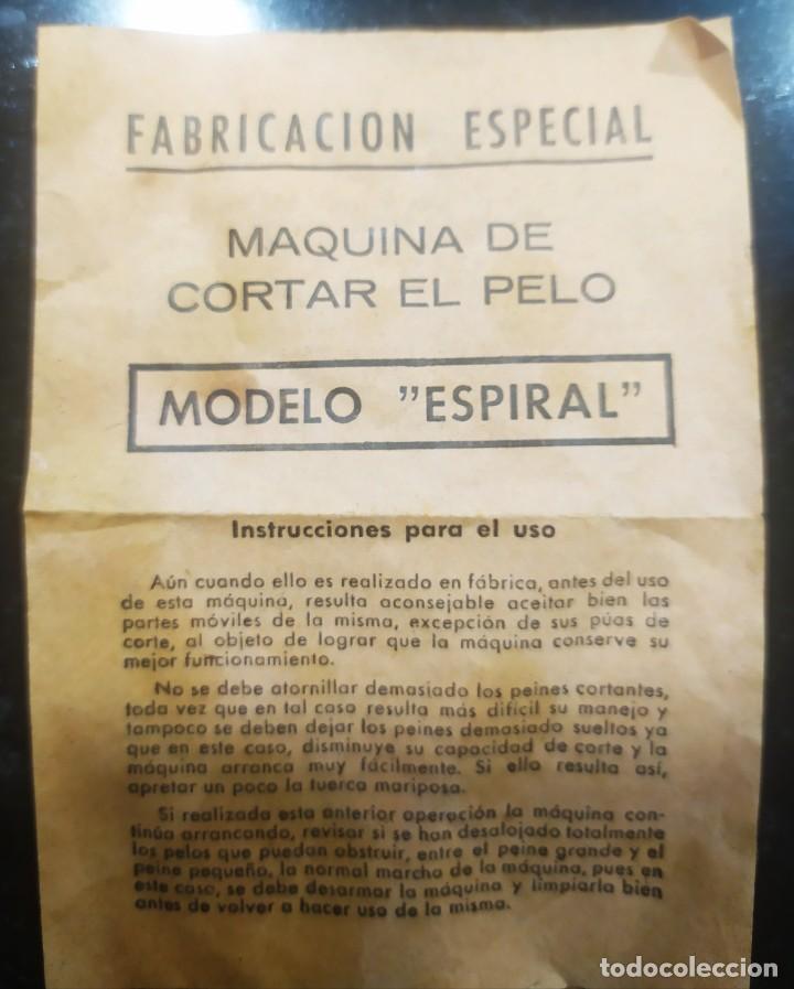 Antig&uuml;edades: MAQUINA DE CORTAR EL PELO. MODELO ESPIRAL - Foto 4