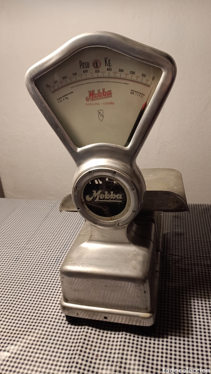 Antig&uuml;edades: BALANZA-B&agrave;scula, marca MOBBA, peso m&aacute;ximo 8 kilos - Foto 3
