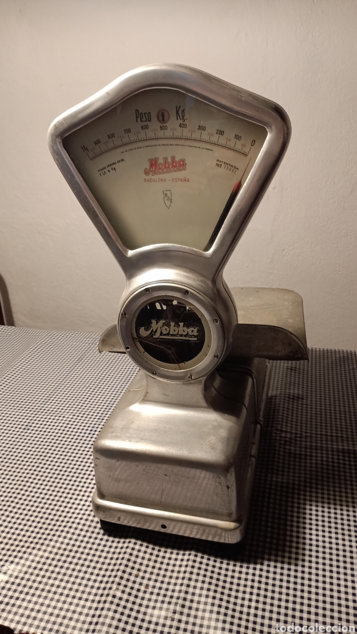 Antig&uuml;edades: BALANZA-B&agrave;scula, marca MOBBA, peso m&aacute;ximo 8 kilos - Foto 4