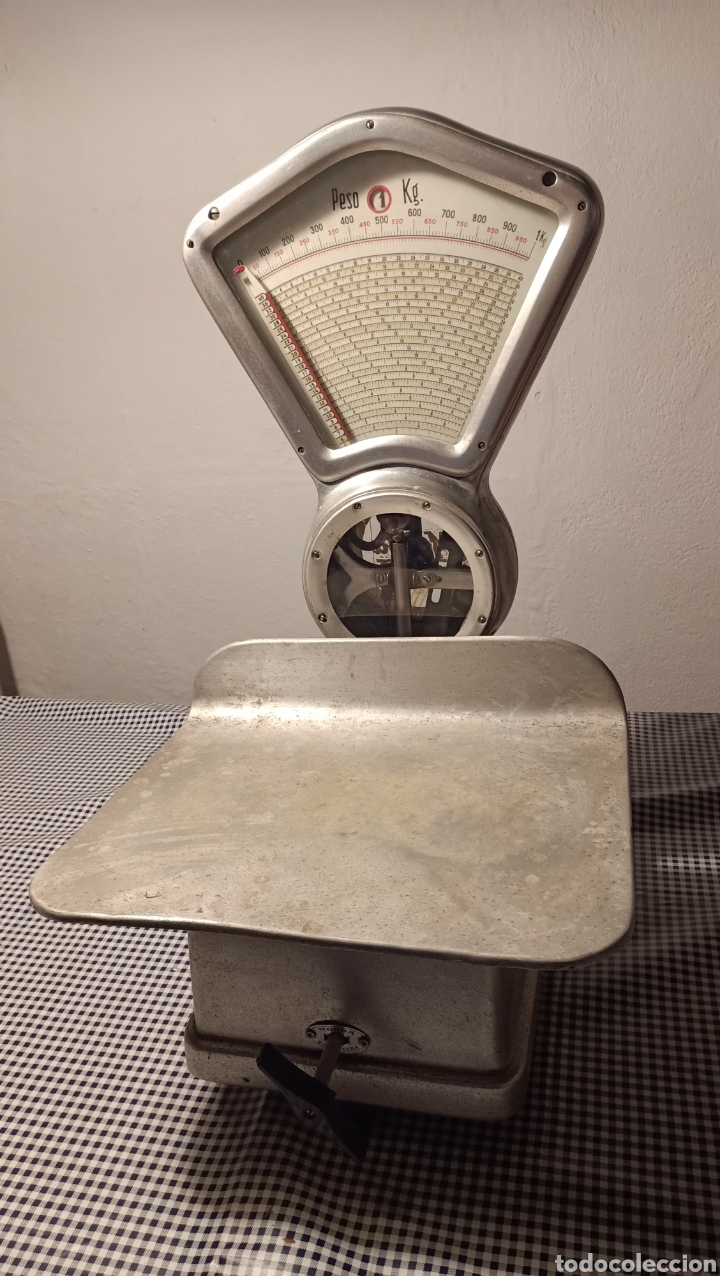 Antig&uuml;edades: BALANZA-B&agrave;scula, marca MOBBA, peso m&aacute;ximo 8 kilos - Foto 5