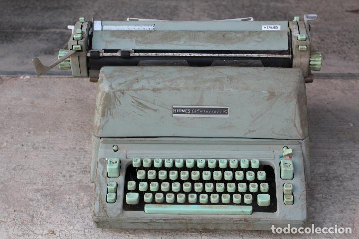 Antig&uuml;edades: M&aacute;quina de escribir HERMES AMBASSADOR - Foto 1