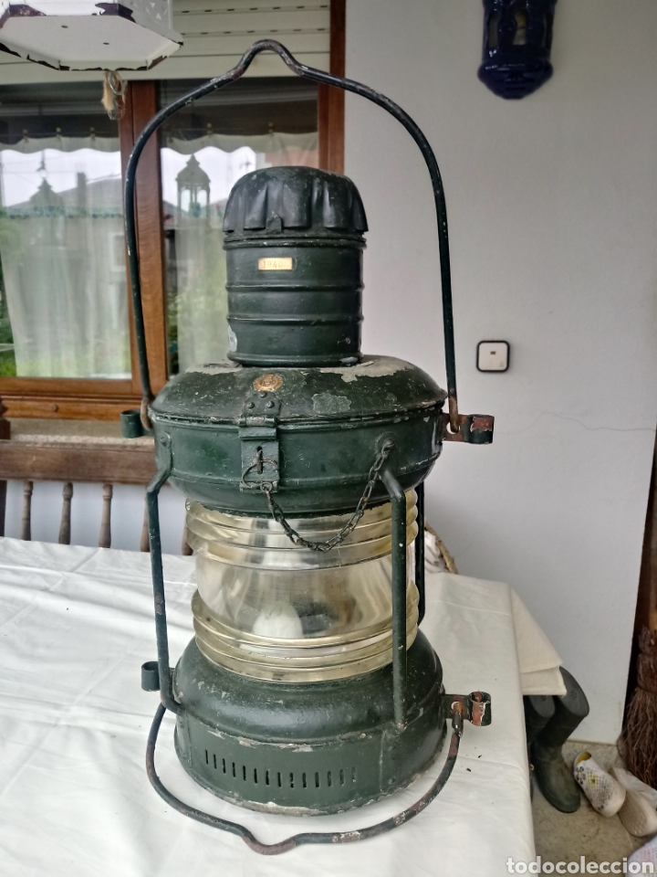 Antig&uuml;edades: Farol cilindrico de posicion de barco - Foto 2