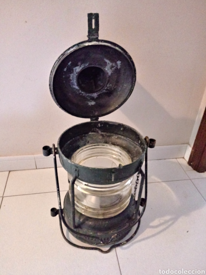 Antig&uuml;edades: Farol cilindrico de posicion de barco - Foto 3