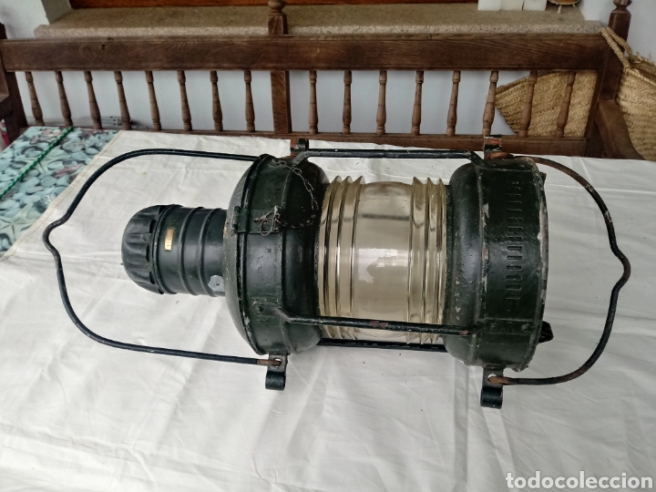 Antig&uuml;edades: Farol cilindrico de posicion de barco - Foto 8