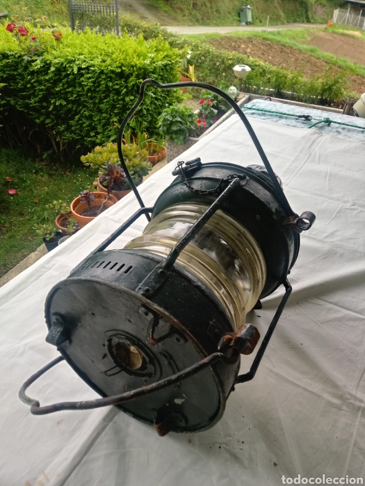 Antig&uuml;edades: Farol cilindrico de posicion de barco - Foto 9
