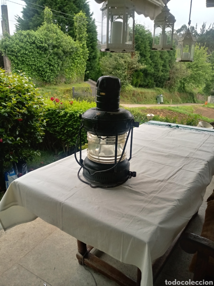 Antig&uuml;edades: Farol cilindrico de posicion de barco - Foto 10