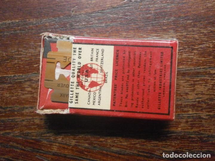 Antig&uuml;edades: CAJA 10 CUCHILLAS AFEITAR THIN GILLETTE BLADE - Foto 3