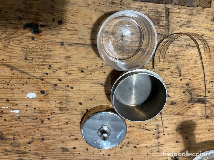Antig&uuml;edades: Cajita con recipiente cristal - Foto 5
