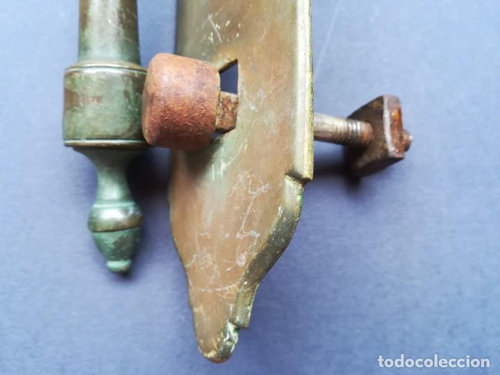 Antig&uuml;edades: LLAMADOR DE PUERTA EN LAT&Oacute;N O BRONCE - Foto 3