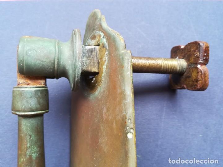 Antig&uuml;edades: LLAMADOR DE PUERTA EN LAT&Oacute;N O BRONCE - Foto 4