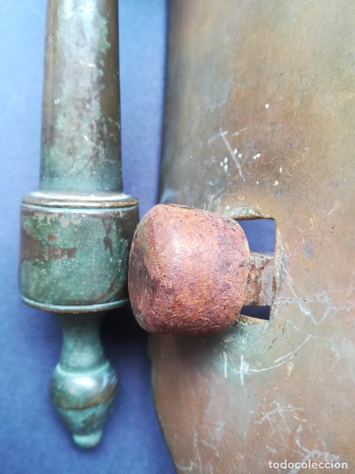 Antig&uuml;edades: LLAMADOR DE PUERTA EN LAT&Oacute;N O BRONCE - Foto 5
