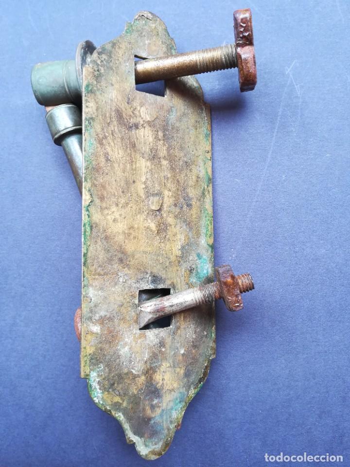 Antig&uuml;edades: LLAMADOR DE PUERTA EN LAT&Oacute;N O BRONCE - Foto 6