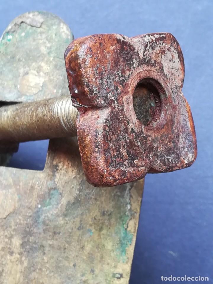 Antig&uuml;edades: LLAMADOR DE PUERTA EN LAT&Oacute;N O BRONCE - Foto 7