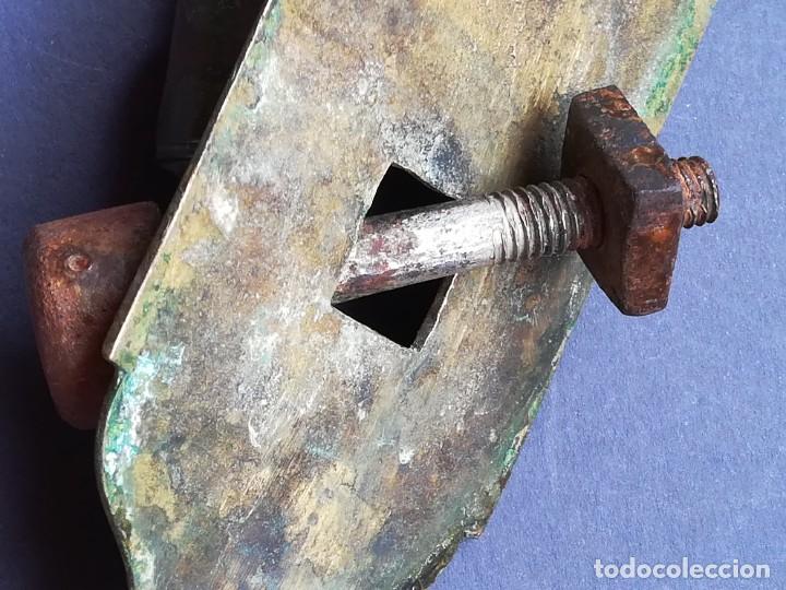 Antig&uuml;edades: LLAMADOR DE PUERTA EN LAT&Oacute;N O BRONCE - Foto 12