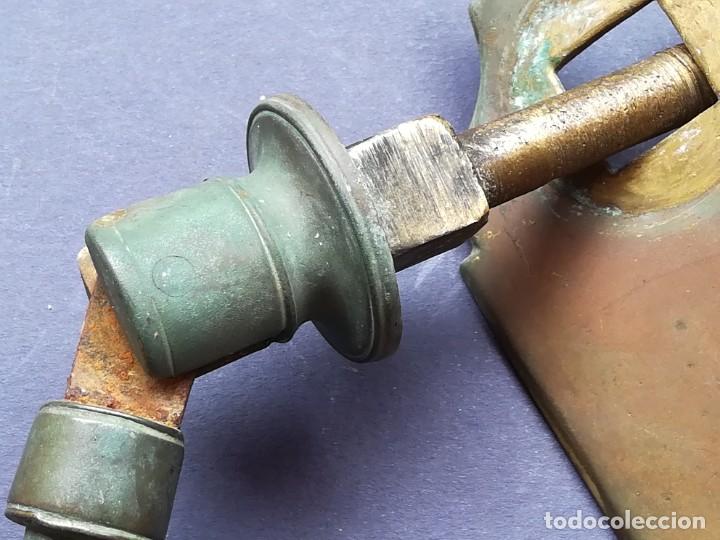 Antig&uuml;edades: LLAMADOR DE PUERTA EN LAT&Oacute;N O BRONCE - Foto 17