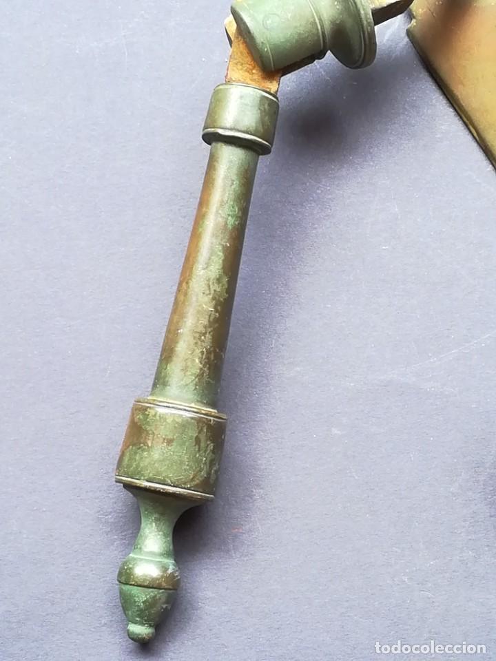Antig&uuml;edades: LLAMADOR DE PUERTA EN LAT&Oacute;N O BRONCE - Foto 18