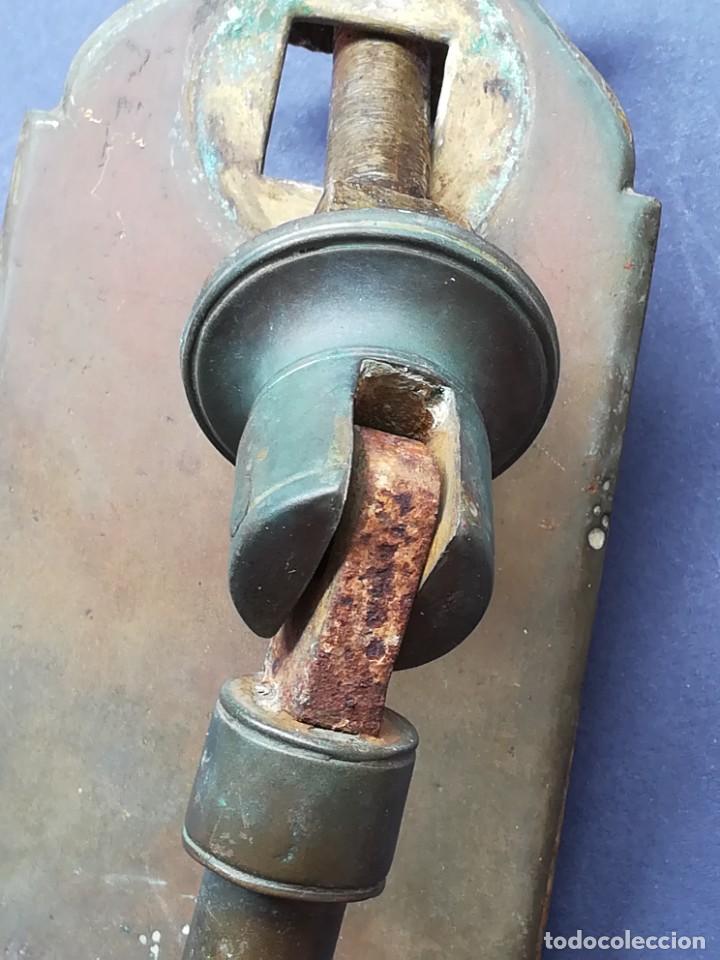 Antig&uuml;edades: LLAMADOR DE PUERTA EN LAT&Oacute;N O BRONCE - Foto 20