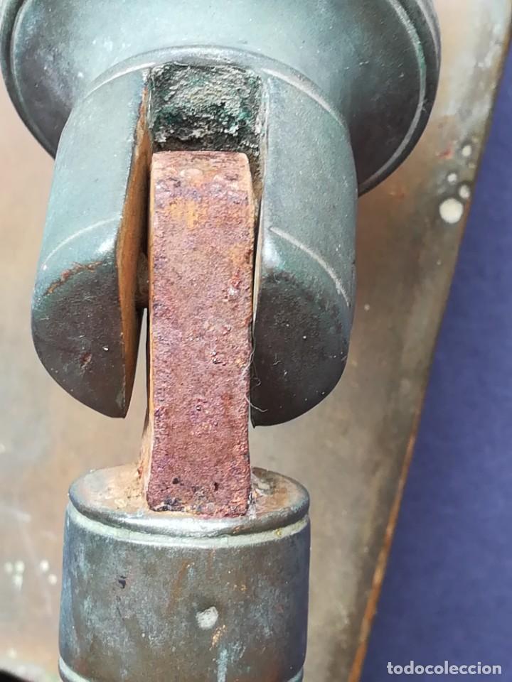 Antig&uuml;edades: LLAMADOR DE PUERTA EN LAT&Oacute;N O BRONCE - Foto 25
