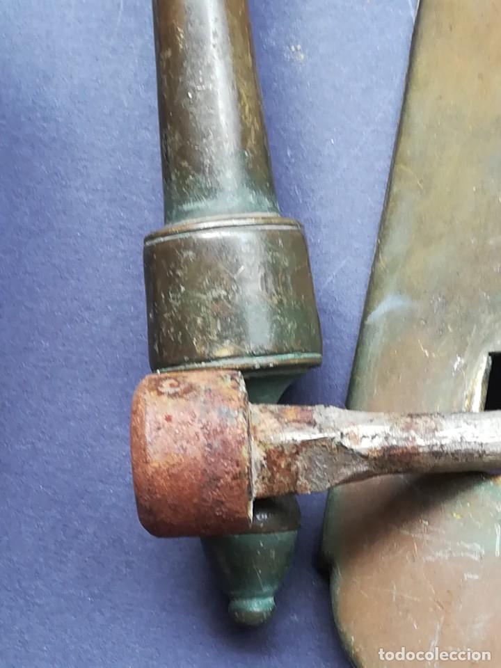 Antig&uuml;edades: LLAMADOR DE PUERTA EN LAT&Oacute;N O BRONCE - Foto 29