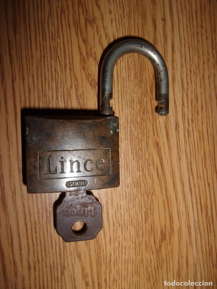Antig&uuml;edades: CANDADO MARCA LINCE CON LLAVE. - Foto 2