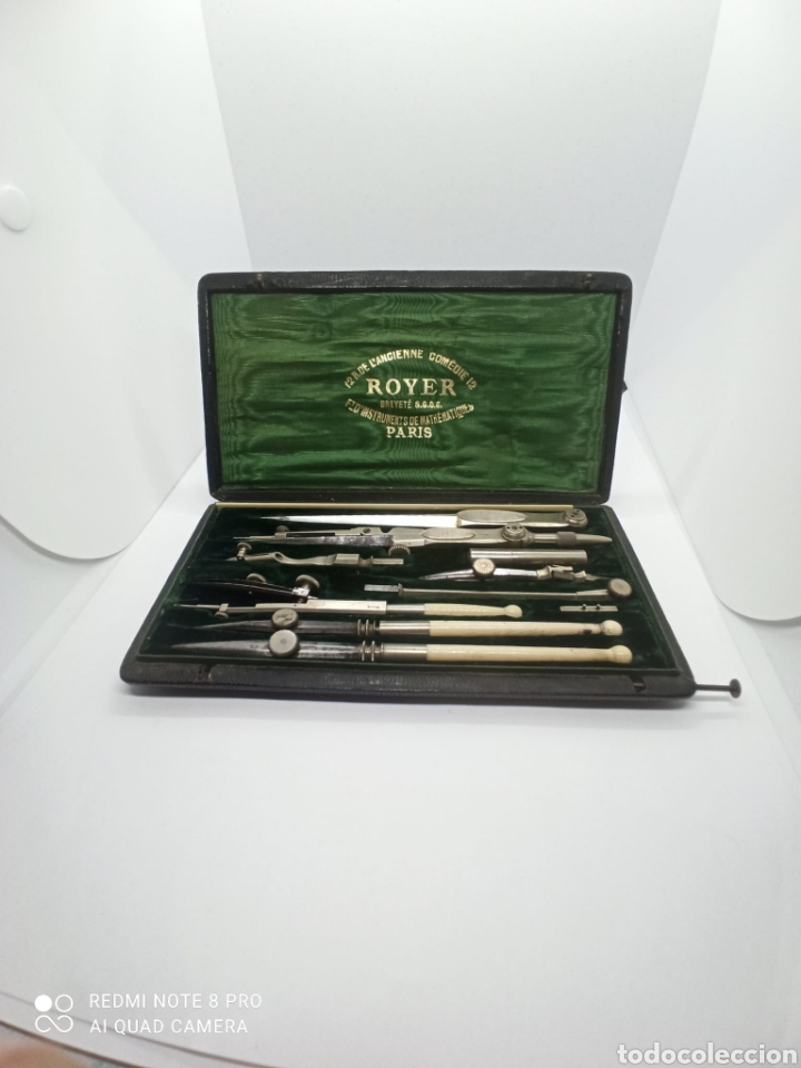 Antig&uuml;edades: ANTIGUO KIT COMPAS COMPLETO ROYER - Foto 7