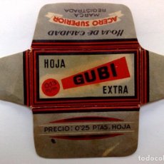 Antigüedades: HOJA DE AFEITAR ANTIGUA,GUBI EXTRA (025 PTAS.) CALIDAD ACERO SUPERIOR.