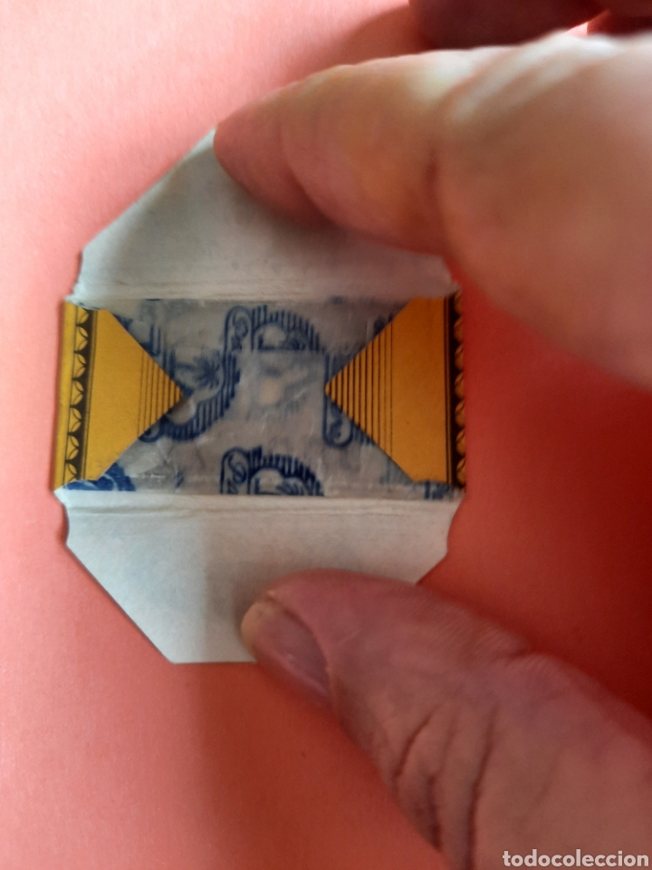 Antig&uuml;edades: Hoja de afeitar Palmera Oro, con papel protector impreso - Foto 3