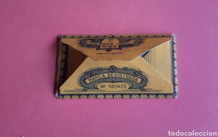 Antig&uuml;edades: Hoja de afeitar Palmera Oro, con papel protector impreso - Foto 4