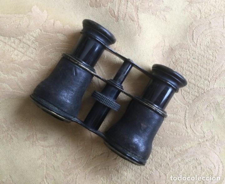 Antig&uuml;edades: ANTIGUOS BINOCULARES FORRADOS DE PIEL - Foto 2
