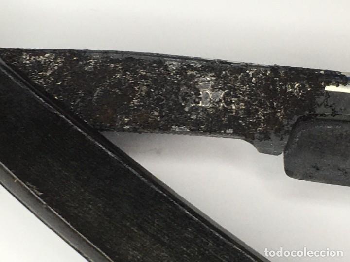 Antig&uuml;edades: NAVAJA DE AFEITAR MANGO MADERA - Foto 6