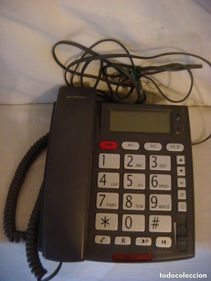 Tel&eacute;fonos: TELEFONO COLOR GRIS OSCURO MARCA SILVER CREST FUNCIONA - Foto 1