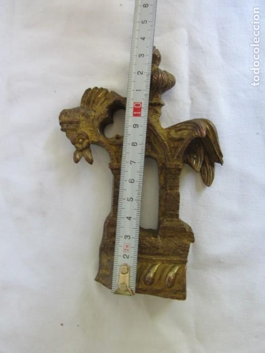 Antig&uuml;edades: Aplique pieza de bronce dorado arco g&oacute;tico - Foto 10