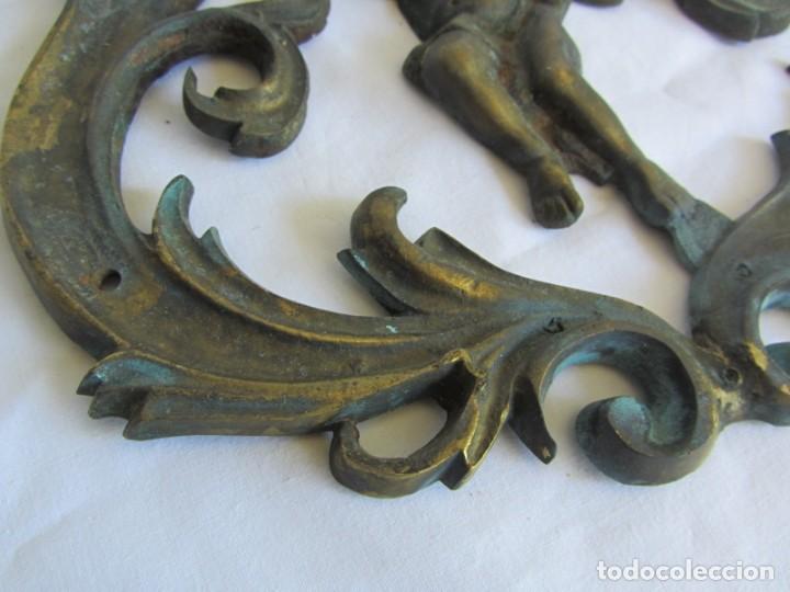 Antig&uuml;edades: Aplique de bronce con angelito - Foto 5