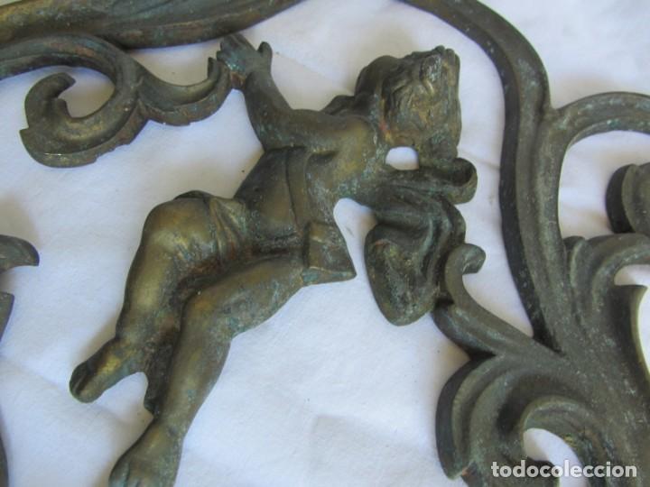 Antig&uuml;edades: Aplique de bronce con angelito - Foto 9