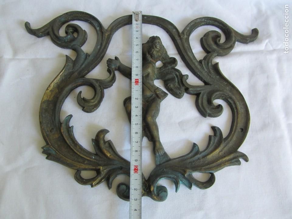 Antig&uuml;edades: Aplique de bronce con angelito - Foto 10
